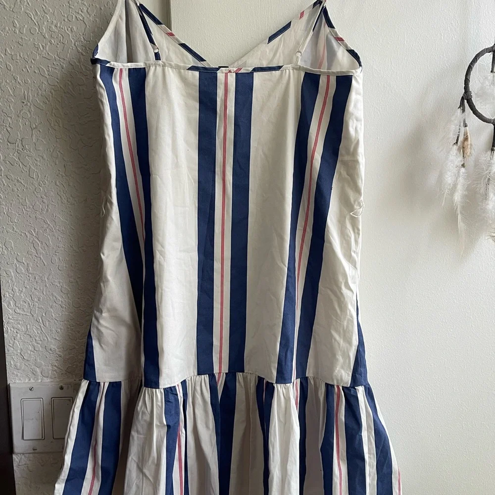 Banana Republic Blue and White Sleeveless Sundress - Picture 4 of 5